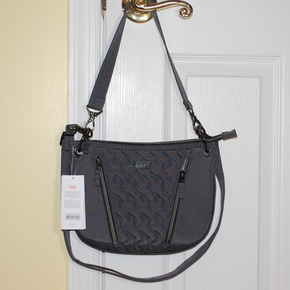 NWT Lug Convertible Crossbody - Swivel - Gray